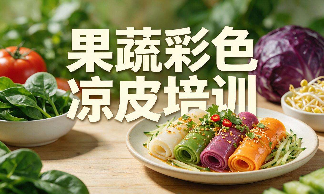果蔬彩⾊凉⽪培训